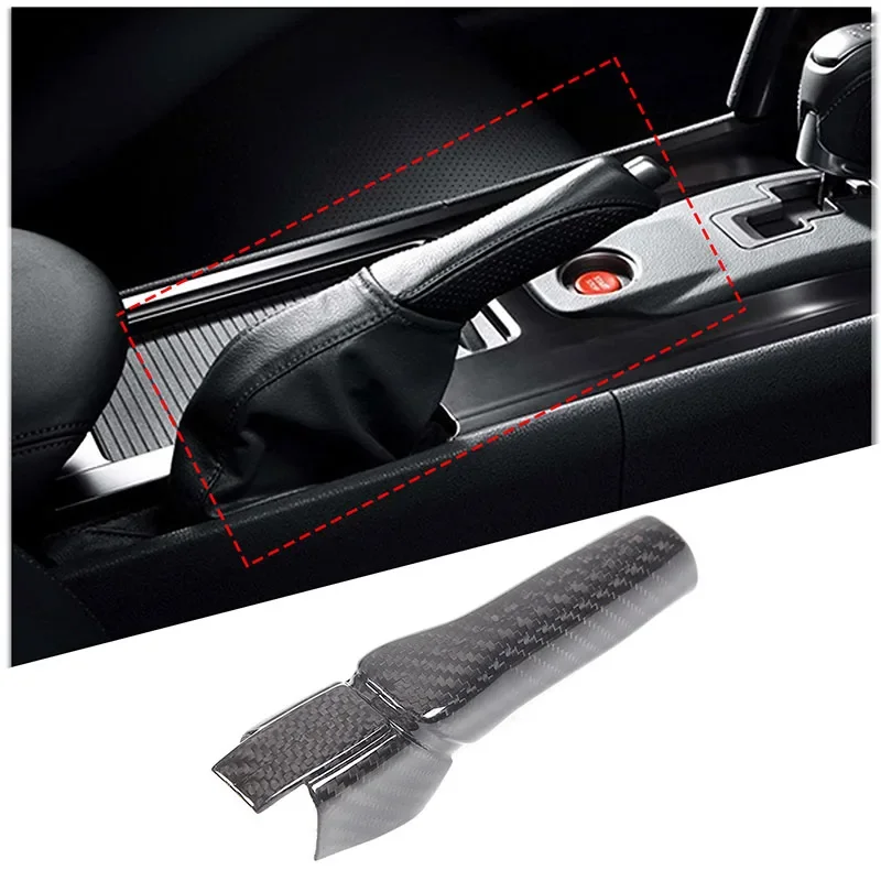 Real Carbon Fiber For Nissan GTR R35 2008-2021 Hand Brake Handle Cover Auto Handbrake Grip cover Trim Car Interior Accessories
