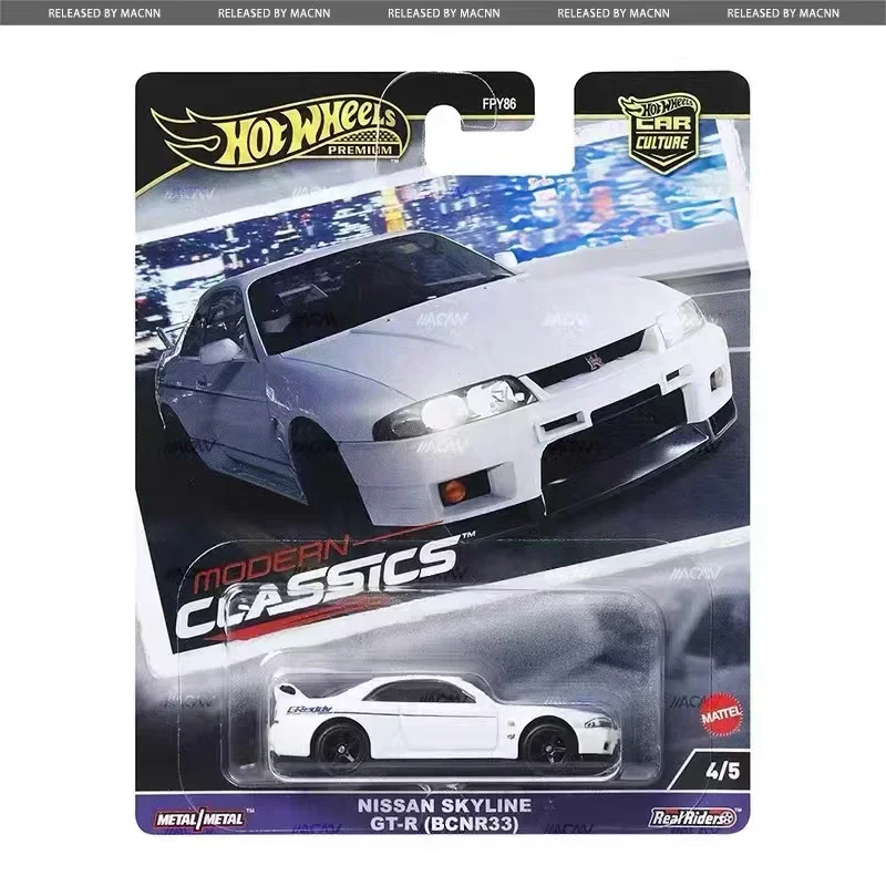 Hot Wheels-coches de cultura moderna, serie clásica, modelo 1/64 Benz 190e Nissan Skyline Sileighty Subaru, coches personalizados, juguetes, regalo para niño