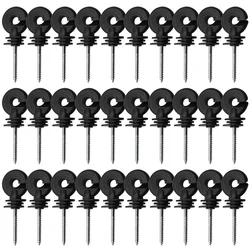 Garden Fencing Trellis 30PCS Premium Electric Fence Insulators For Strong And Safe Wire Connections Carbon Steel Black Insulator