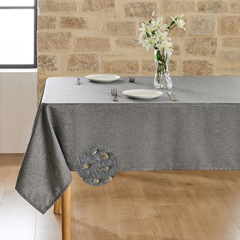Toalha de mesa retangular, resistente a manchas e rugas, lavável, poliéster, decorativa, à prova d'água, para jantar, buffet, acampamento