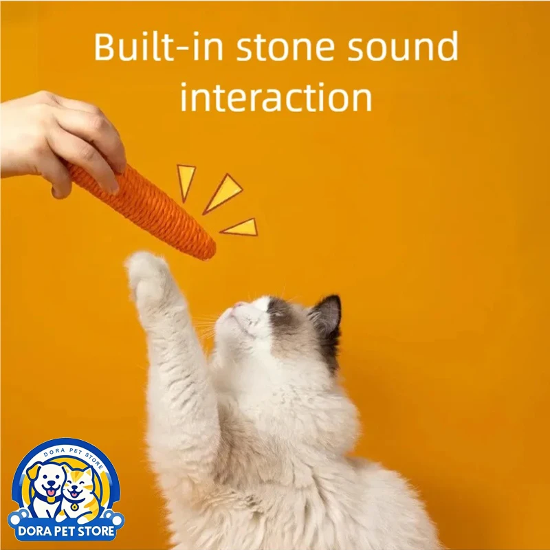 

Cat toys carrot teasing cat stick cat grinding toothbrush teasing cat small toys self-entertaining pet supplies voice stick