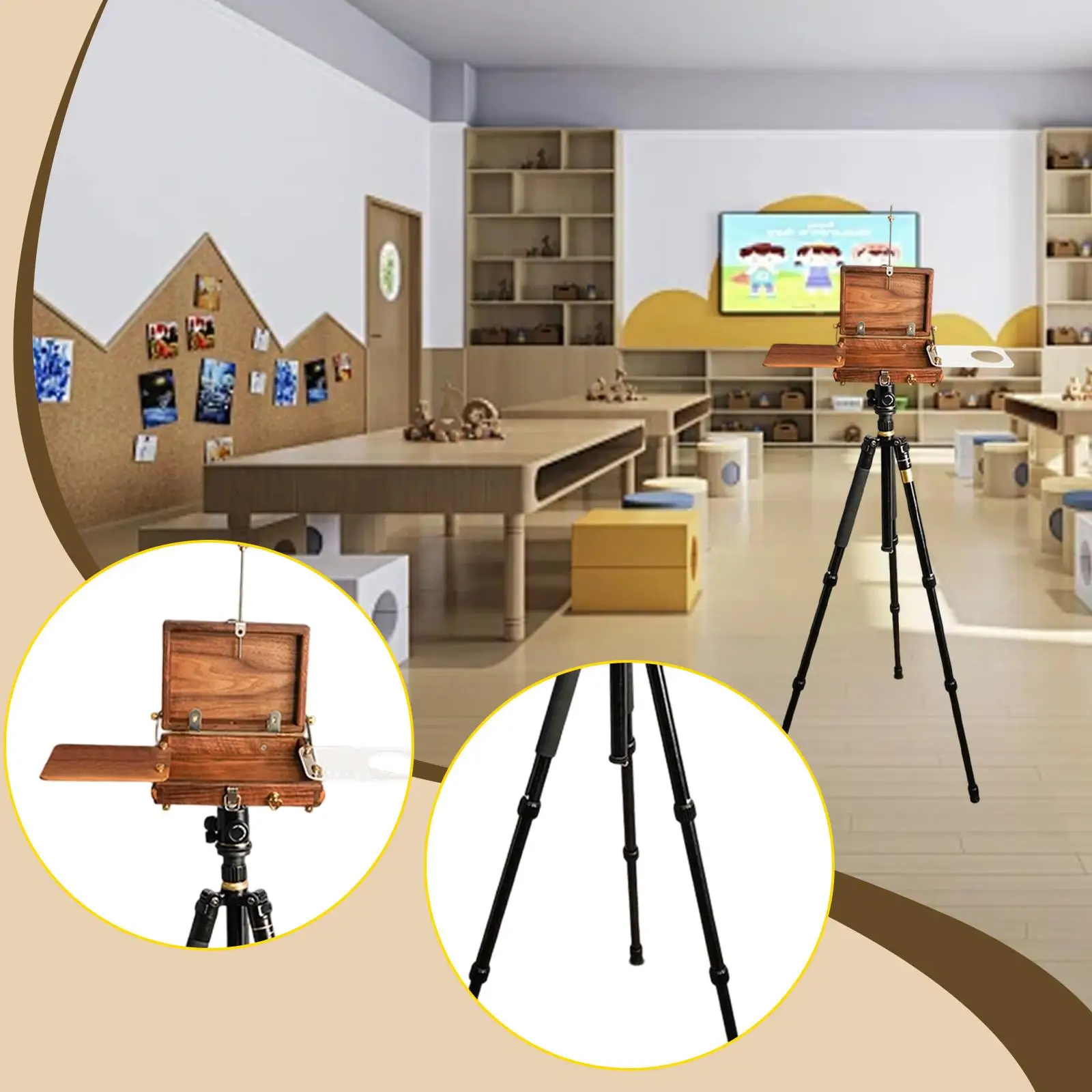

Anywhere Pochade Box Portable Travel French Art Easel Plein Air Easel Oil Painting Box for Student Beginner Adult Teens Artist
