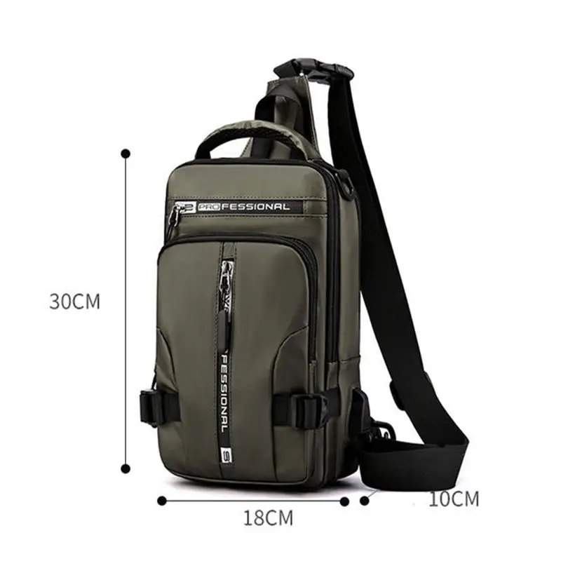 2022 Multifunction Crossbody Bag Chest Bag New Anti-theft Shoulder Messenger Bags Male Waterproof Short Trip Chest Bag Pack