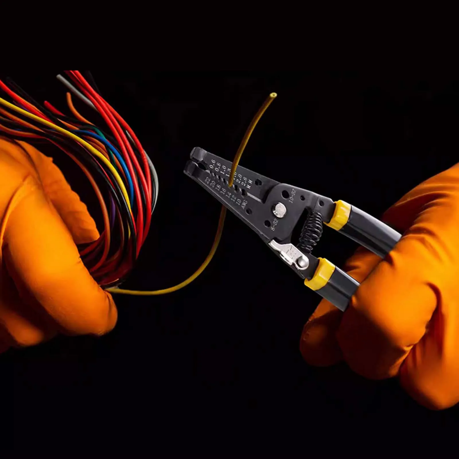 7 Inch 0.8-2.6MM Wire Stripper, 10-22AWG Cable Cutting Crimping Pliers for Electrician