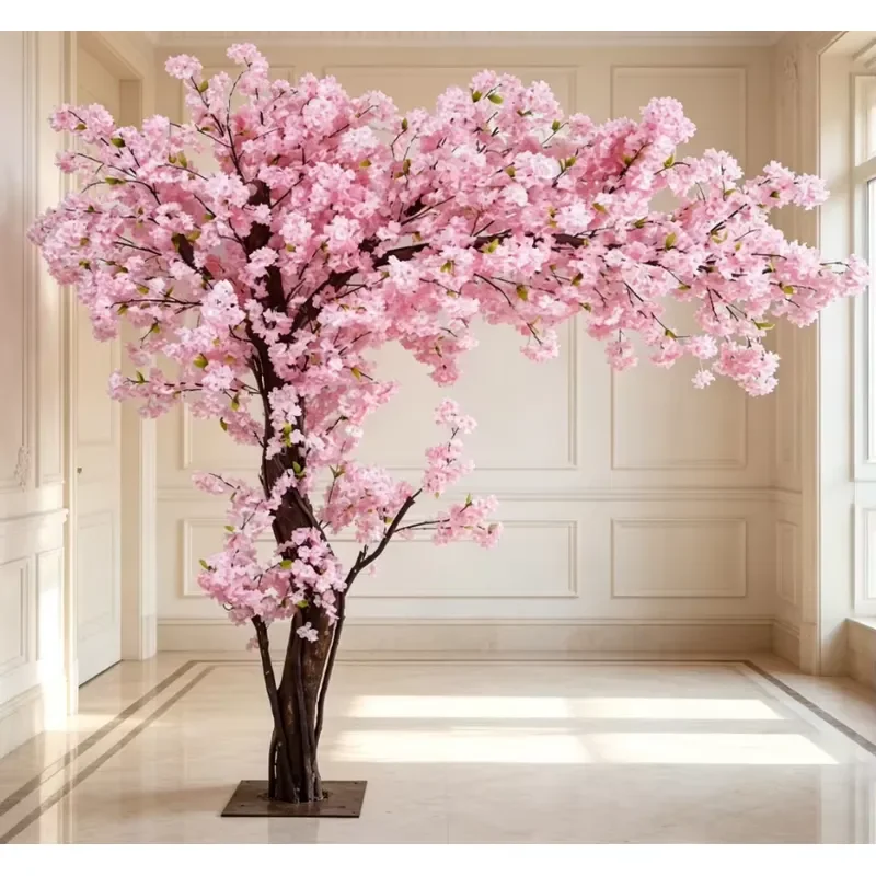 Artificial Cherry Blossom Tree Customized High Imitation Romantic Wedding Decoration Flower Branches for Home Party Event