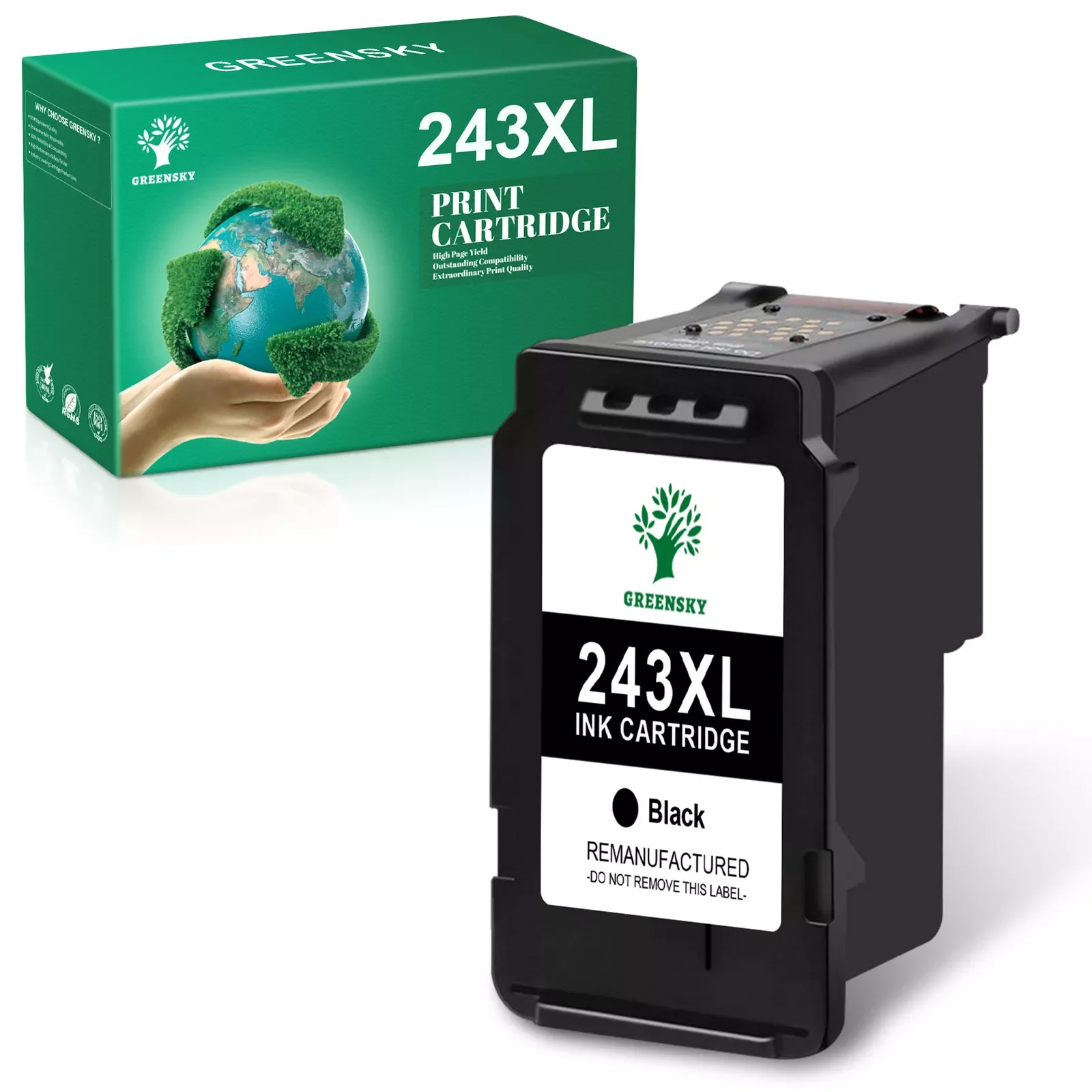 1x PG243 PG-243 XL Black Ink Cartridge Compatible for Canon Series Printer