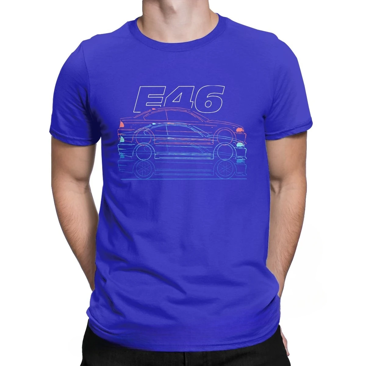 men clothing har ajuku Men T-Shirts E46 M3 Trilogy Car Casual Pure Cotton Tees Classic Short Sleeve TShirts O Neck Tops Printed