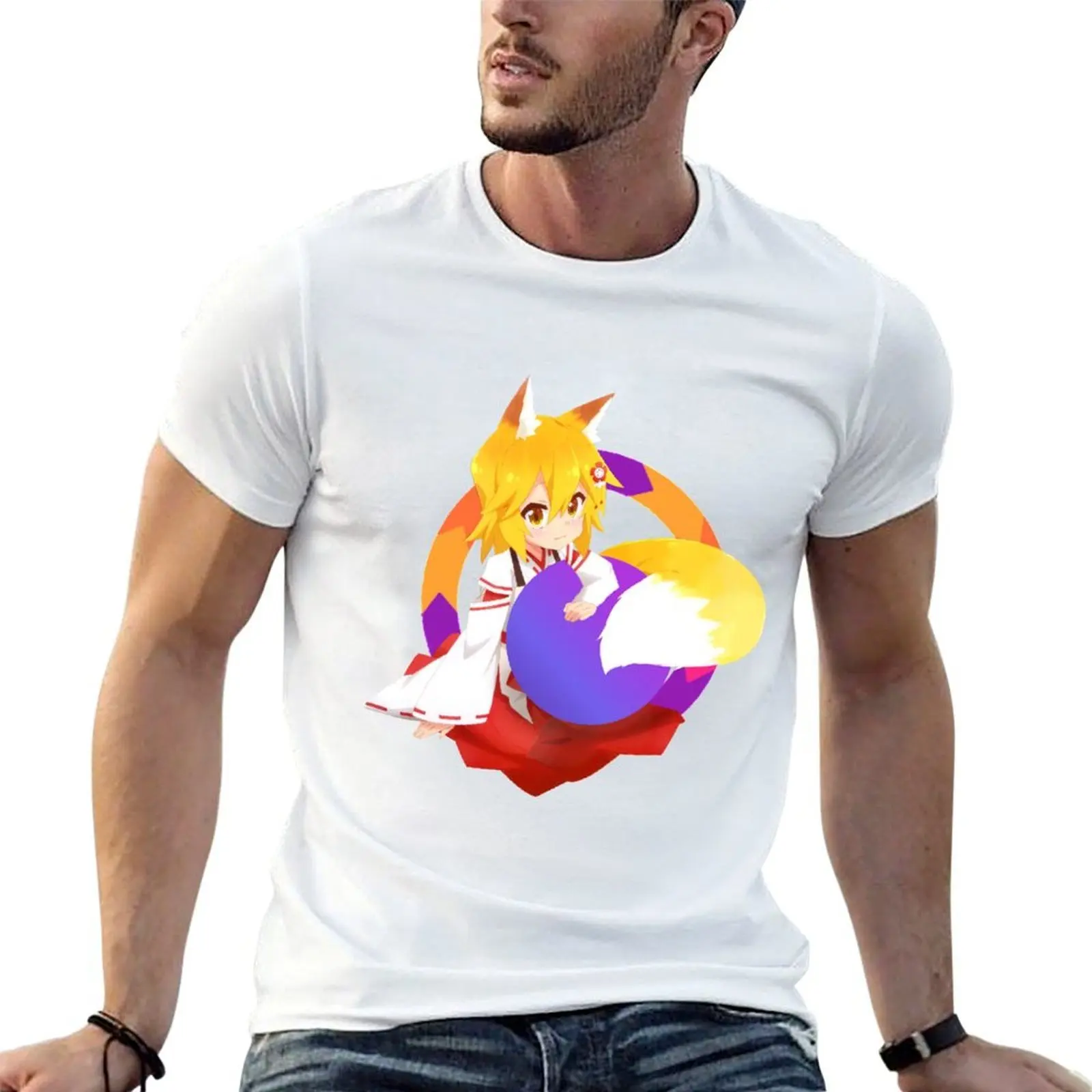 Senko San Firefox The Helpful Fox T-Shirt quick-drying valentines boutique clothes plain white t shirts men