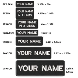 Custom Name Patch Personalized Patches 15X5cm Size Customization Embroidered Badge Stripes Emblems Iron On Or Hook Loop