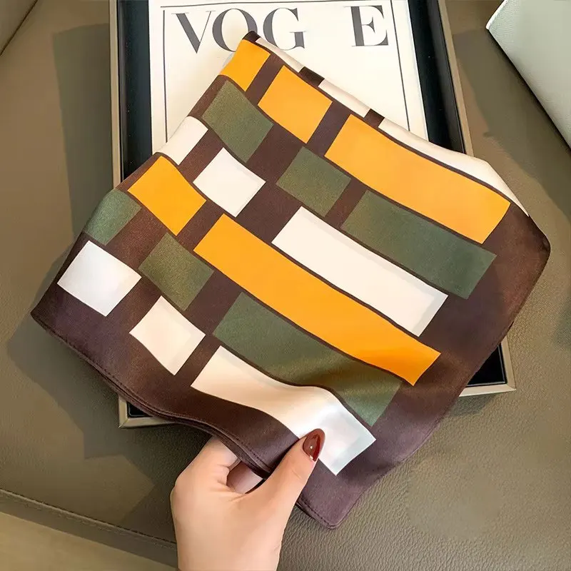 

New 100% Real Silk Scarf Women Square Neck Tie Shawls Wraps for Ladies Foulard Scarves Pashmina Female Hijab Bandana bufanda