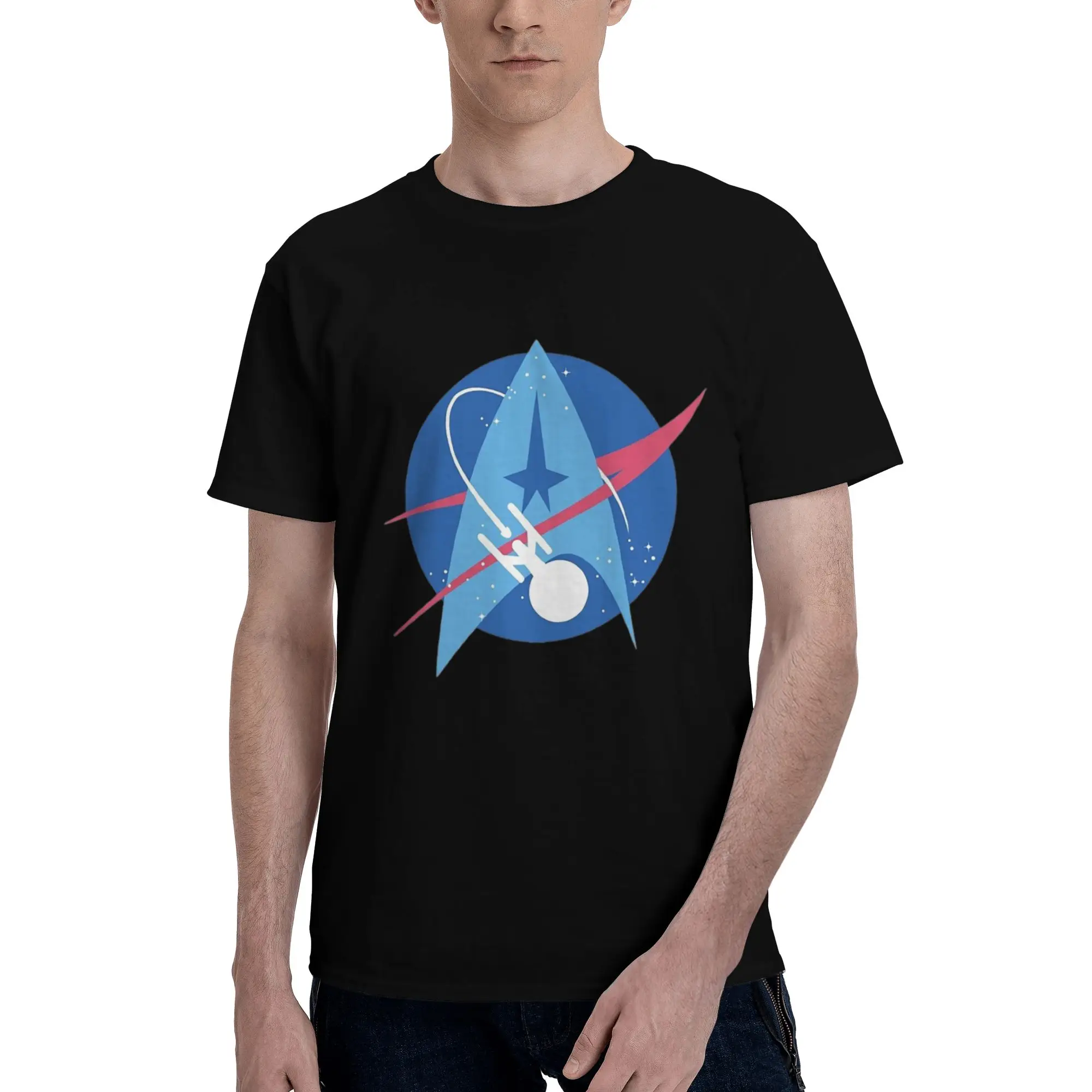 

Футболка Star Treks Science Fiction из 100% хлопка, мужские классические футболки, мужские футболки с круглым вырезом и коротким рукавом, S-6XL