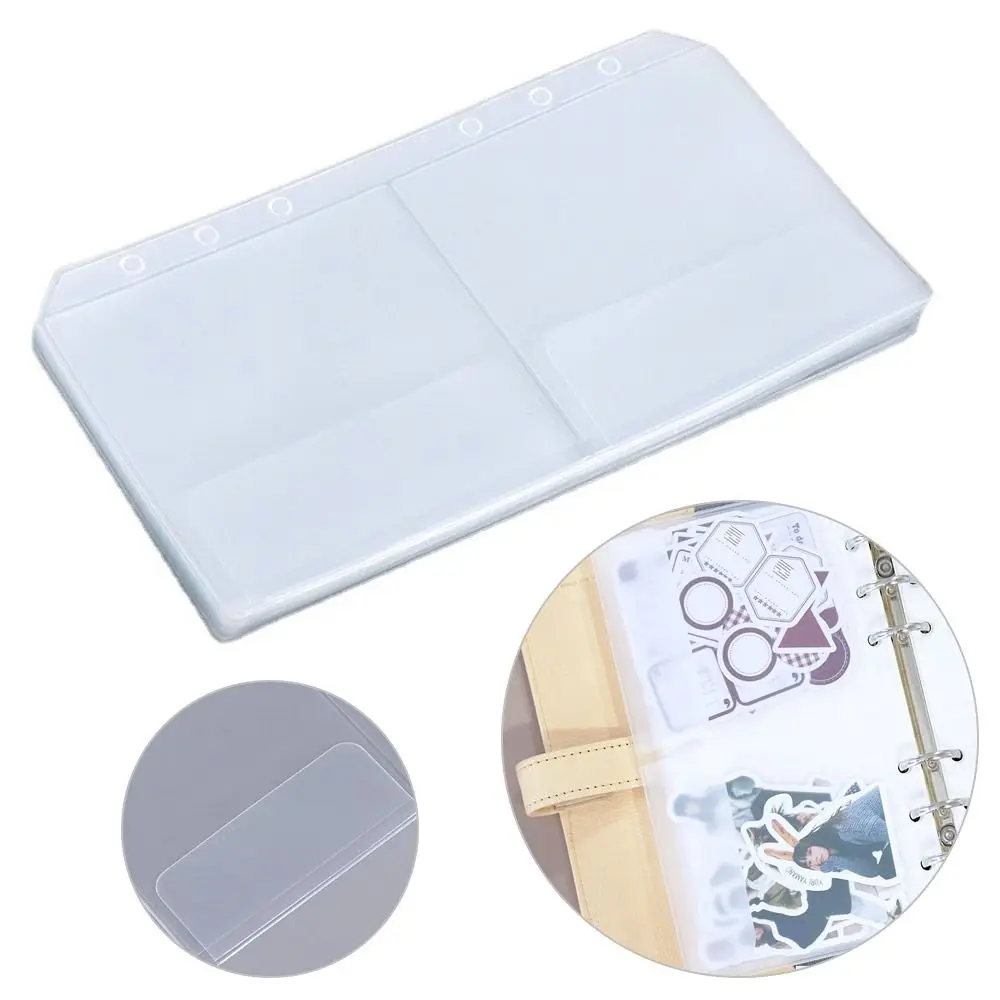 10Pcs Loose-Leaf Loose-Leaf Card Package A6 Single/Double/Three Pockets Business Card Book Hyaline Page Binder Organizer