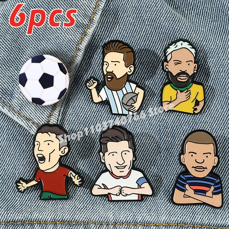 

CR7 Soccer Games Enamel Pins Men Women Shirt Bag Backpack Jewelry Decoration for Soccer Fans Party Souvenir Brooch Decoration