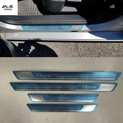Stainless Steel 4PCS/Lot For 2007-2018 SKODA Octavia A5 A7 A9 Car Scuff Plate Cover Door Sill Pedal Accessories