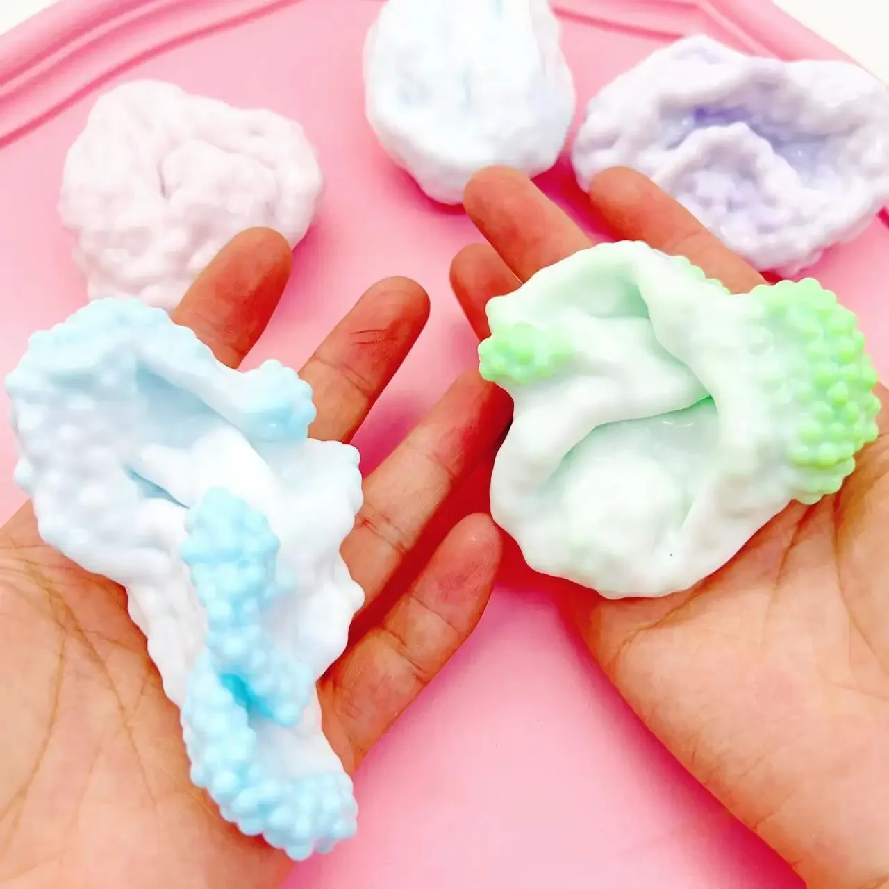 Squishy Toys Plasticity Ice Skin Super Soft Ultra-thin Feel Soft Sticky Light Squeez Stress Relief Toy for Kid Party Favors Gift