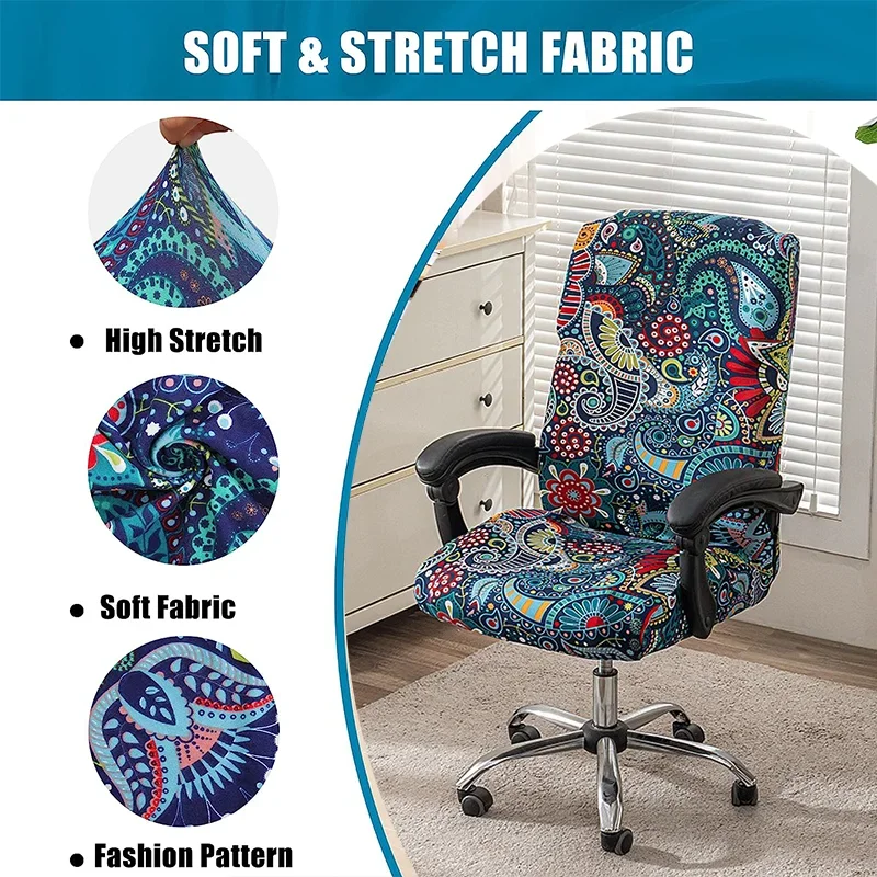 Funda estampada para Silla de masaje, lavable, antiincrustante, para ordenador, Hotel, oficina
