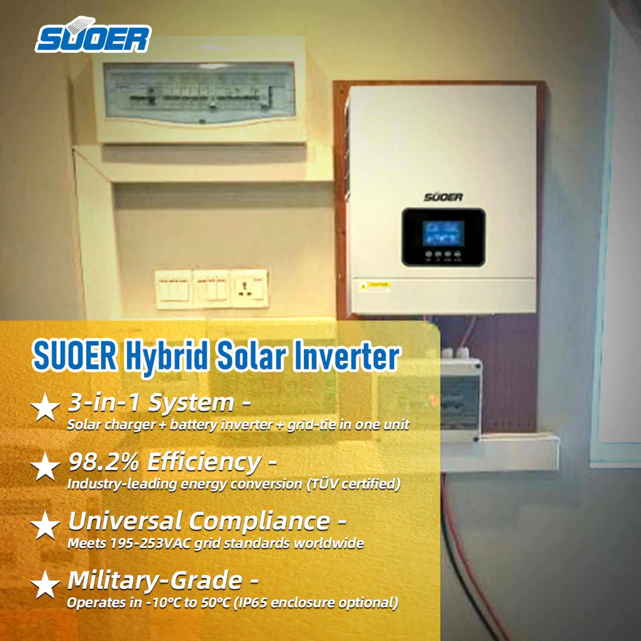 سعر الجملة 3KW 3.2KW 3000W 3200W DC / AC MPPT Inverters Hybrid Solar Inverter لسوق فيتنام