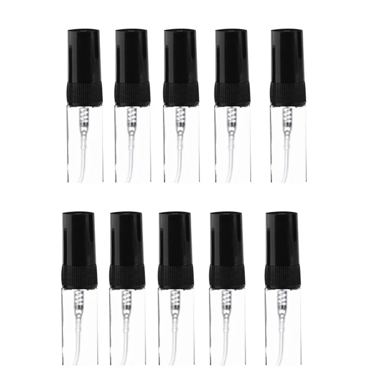 10Pcs Mini Portable Glass Perfume Bottle Travel Size Empty Perfume Glass Spray Bottles