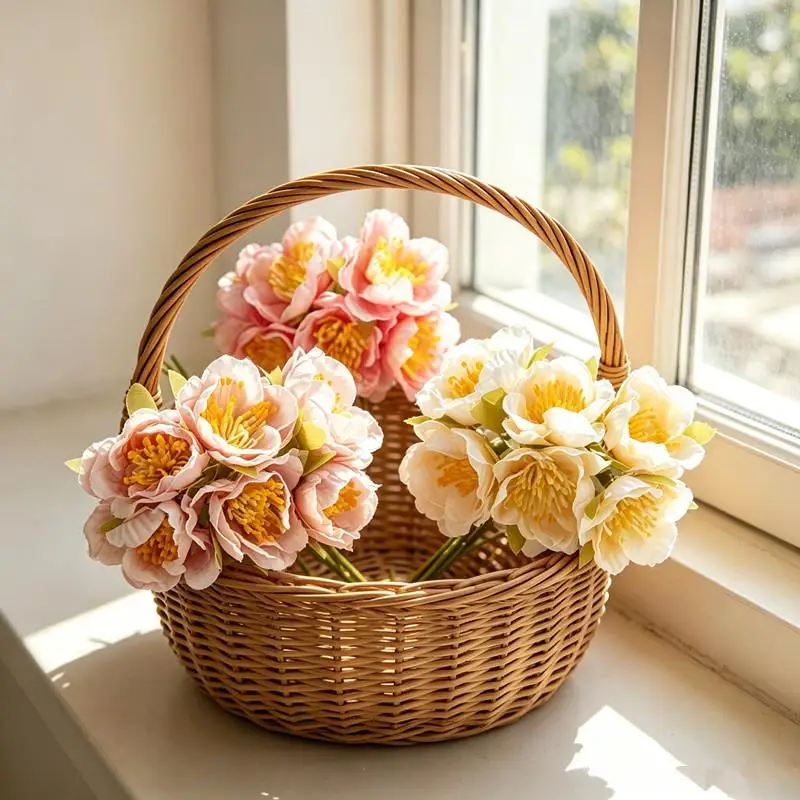 Künstliche Blumen für die Heimdekoration, Seidenblüten, Pflaumenblüten, Festdekoration, Blumenkränze, Hochzeits- und Feiertagszubehör, Geschenk – Detail 6