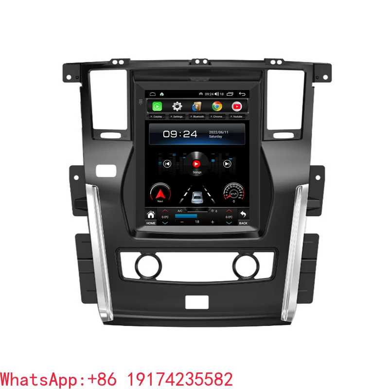 

Tesla Vertical Screen Car Multimedia Auto GPS Carplay for Nissan Patrol Royale Armada Y62 2010-2020 Car Player