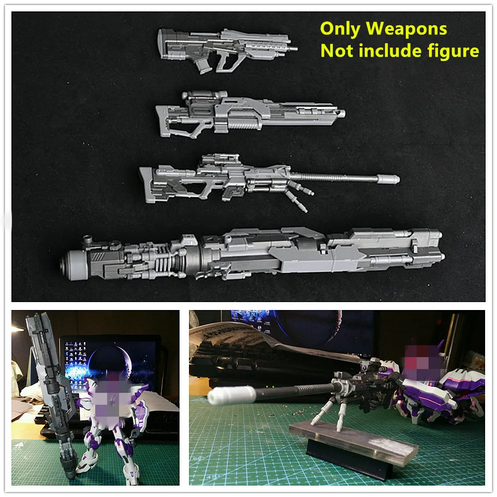 

Motorking Weapon set Sniper rifle rocket launcher with led for MG 1/100 Strike Frame Unicorn model DJ025