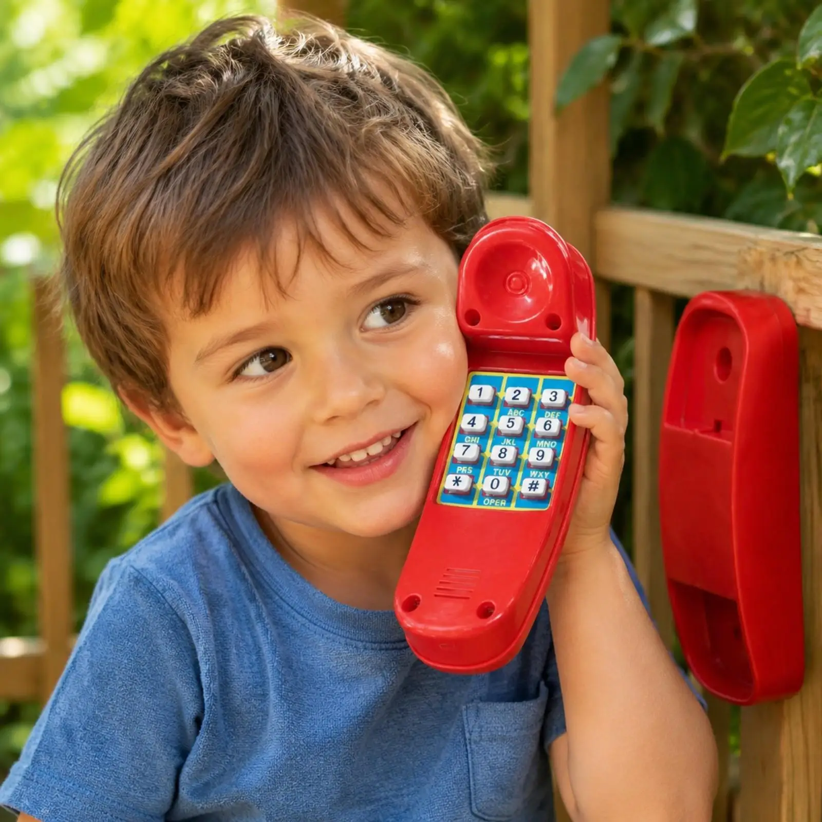 Fun Play Phone for Childrens Playgrounds Molded Plastic Attachment with Hardware for Setup