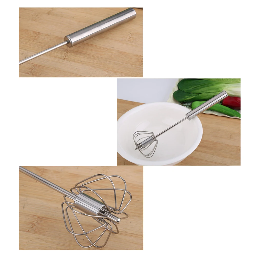 

Stainless Steel Whisk Ergonomic Kitchen Egg Flour Mixing Tool Heat Resistant Rustproof Dishwasher Safe Light