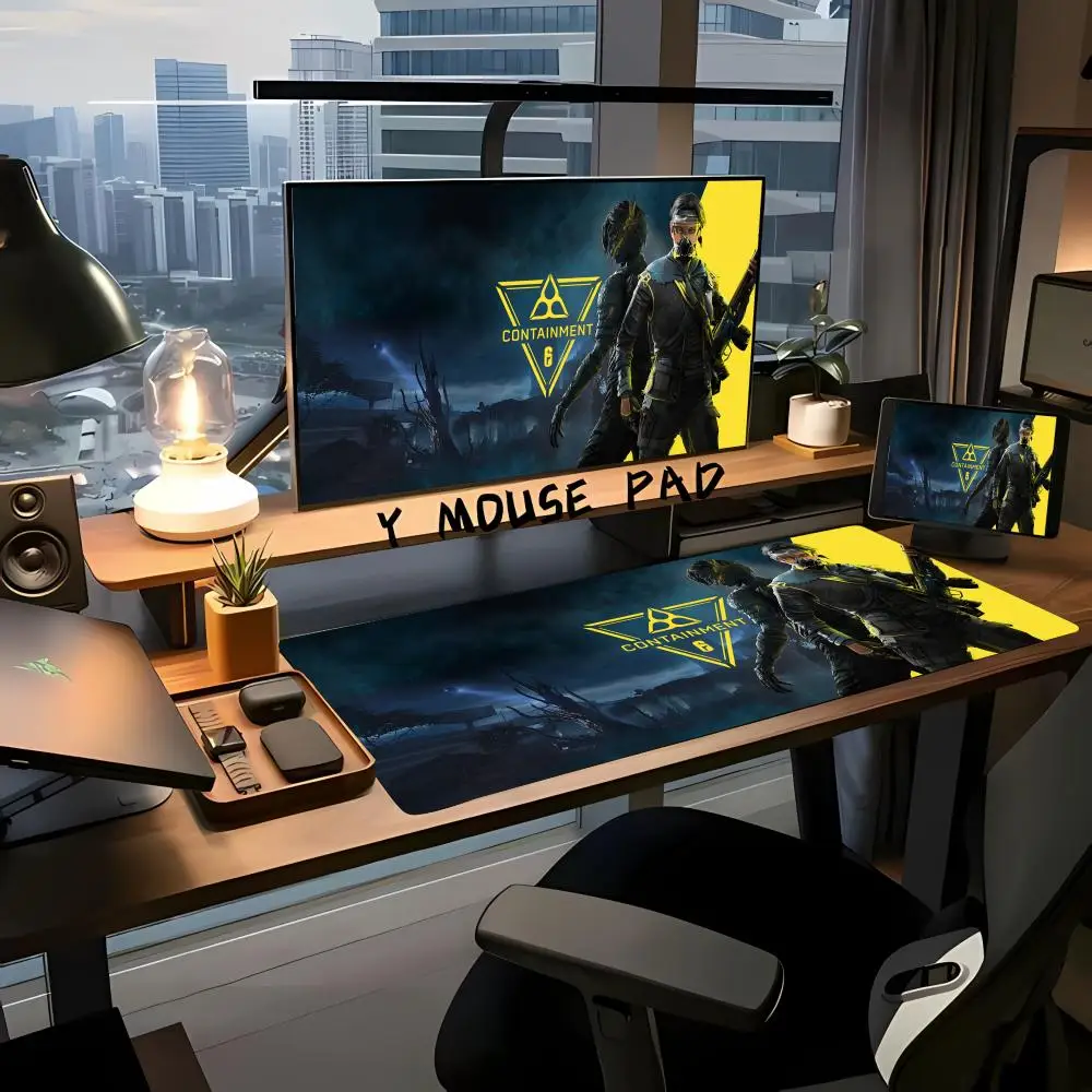 Table mat rubber anti-slip Mouse Pad T_tom_Clancy_Rainbow_Six_Extractions pc accessories pad Laptop Desk Mat Rubber
