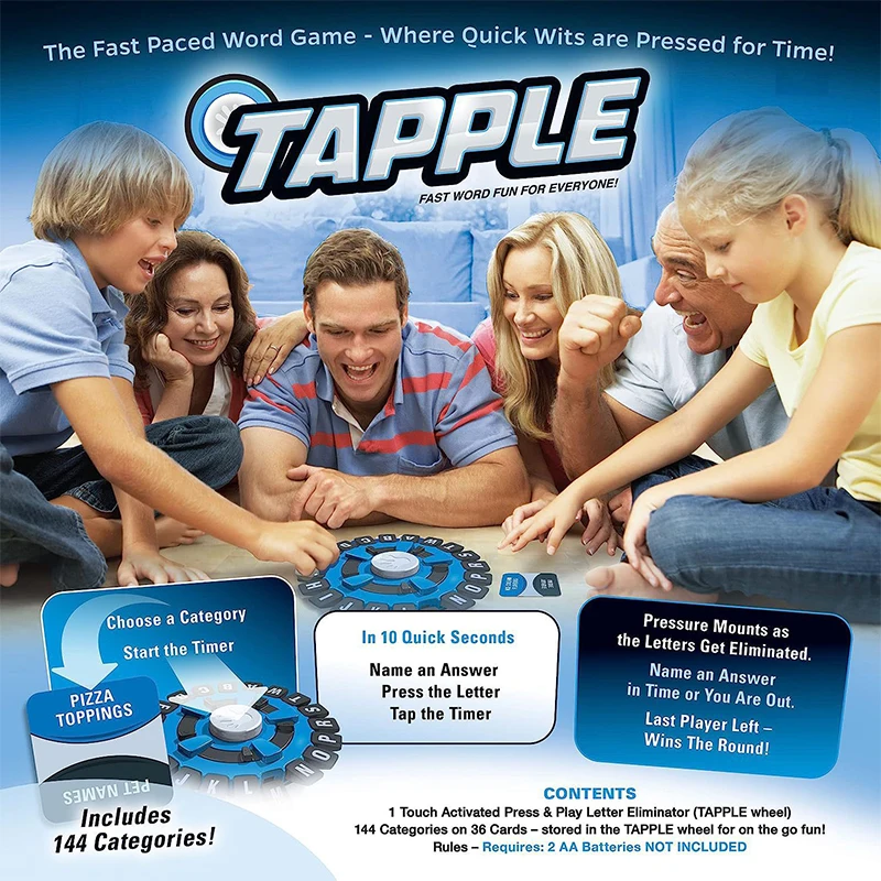 To Be Last Player Tapple Word Game Think Words Puzzle Games Family Parent-child Interactive Learning Game For All Ages