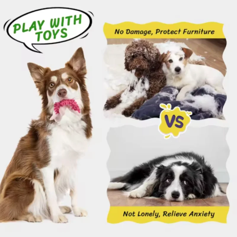 Strapazierfähiges Haustier-Hunde-Plüschtier für kleine Rassen – quietschendes Kauspielzeug in Tierform für Chihuahua Yorkshire Bichon Welpen – Detail 5