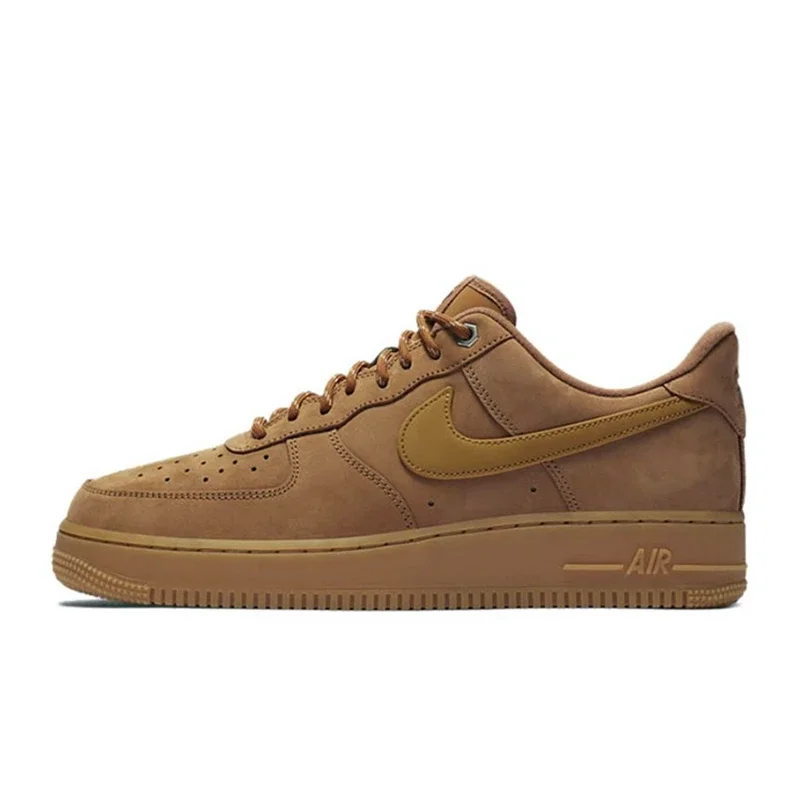 Nike Air Force 1 Low Linen Blat CJ9179-200 Zapatos de tabla originales antideslizantes con parte superior baja y parte inferior gruesa para hombres y mujeres