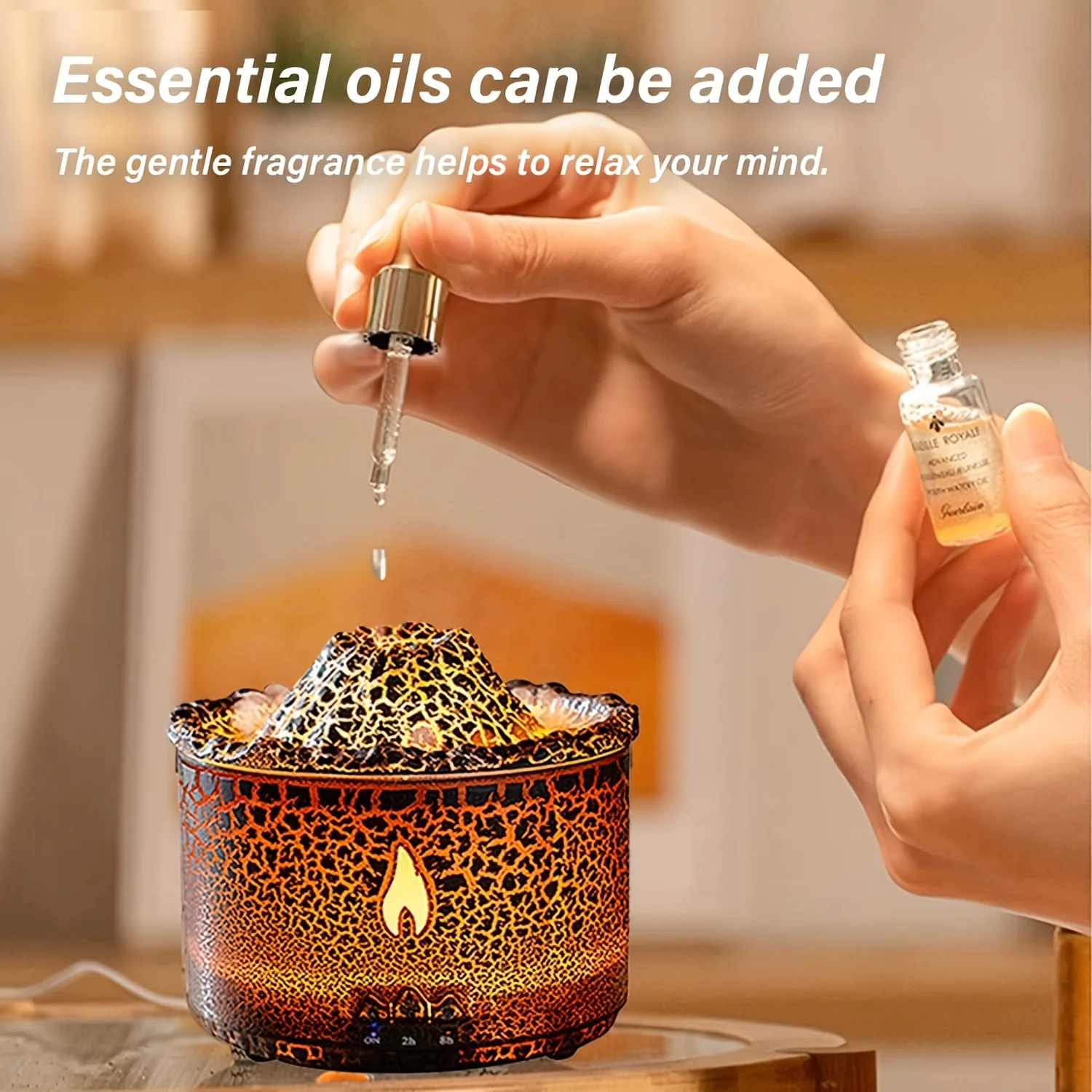

10.14oz Aromatherapy Diffuser Large Room With Remote Ultrasonic Essential Oil Diffusers Humidifier With Ambient Light Aroma