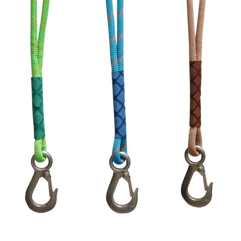 Heavy Duty Nylon Sling with Metal Hook - Wear-resistant - Suitable for Outdoor Hammocks, Tree Swings, and Patio Chairs