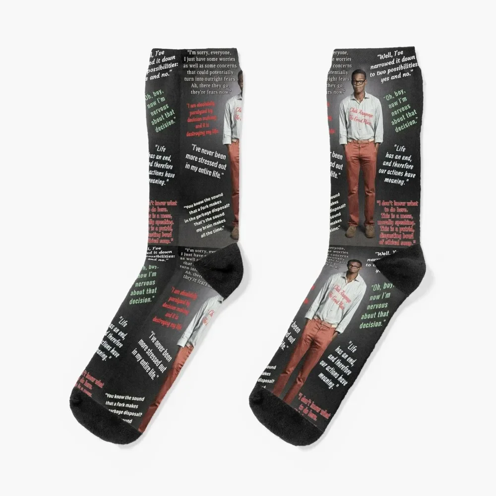 

Chidi Anagonye,The Good Place - Quotes Socks floor Soccer shoes Men Socks Women's