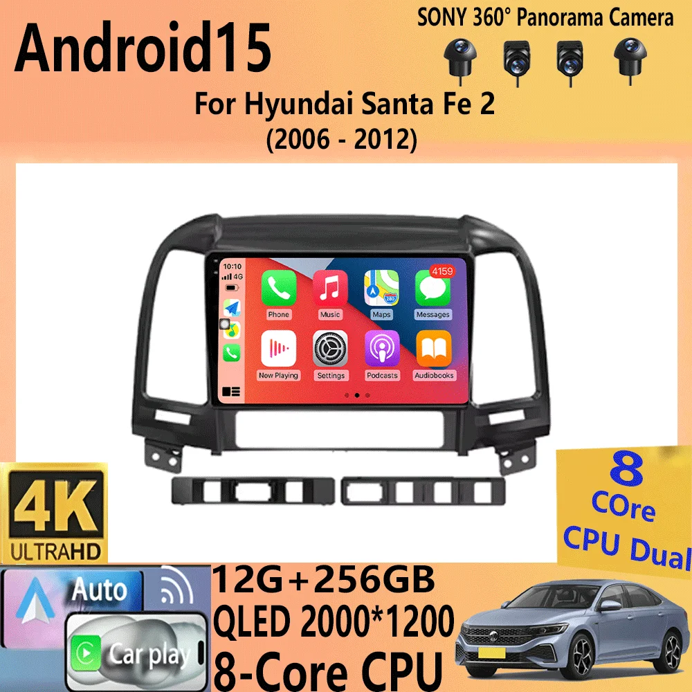 

Android 15 Car Radio For Hyundai Santa Fe 2 2006 2007 2008 2009 2010 2011 2012 Multimedia Player GPS Navigation Video Player