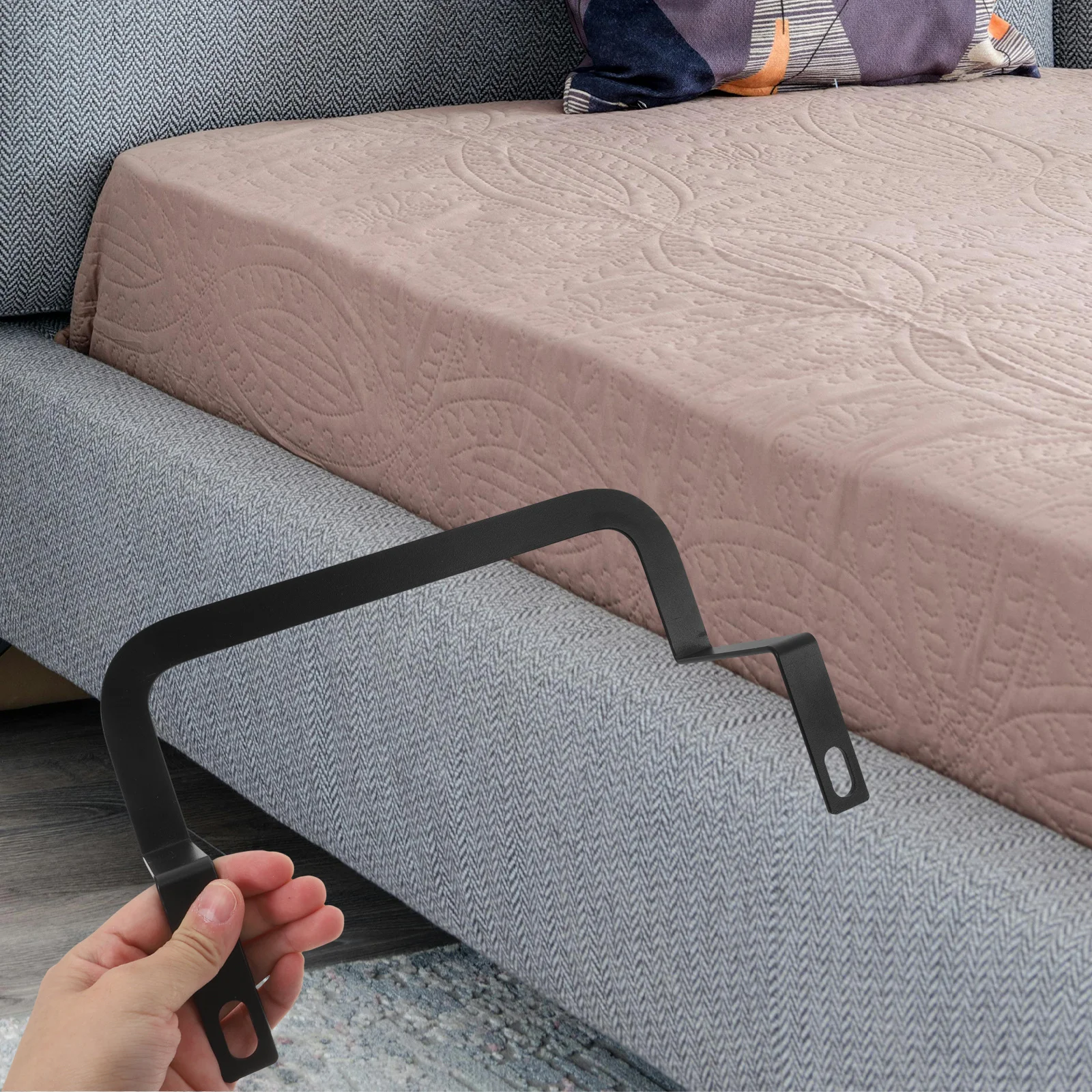 

2Pcs Mattress Slide Stopper Retainer Bar Non Slip Gripper Bracket for Securing Mattress Adjustable Bed Frame