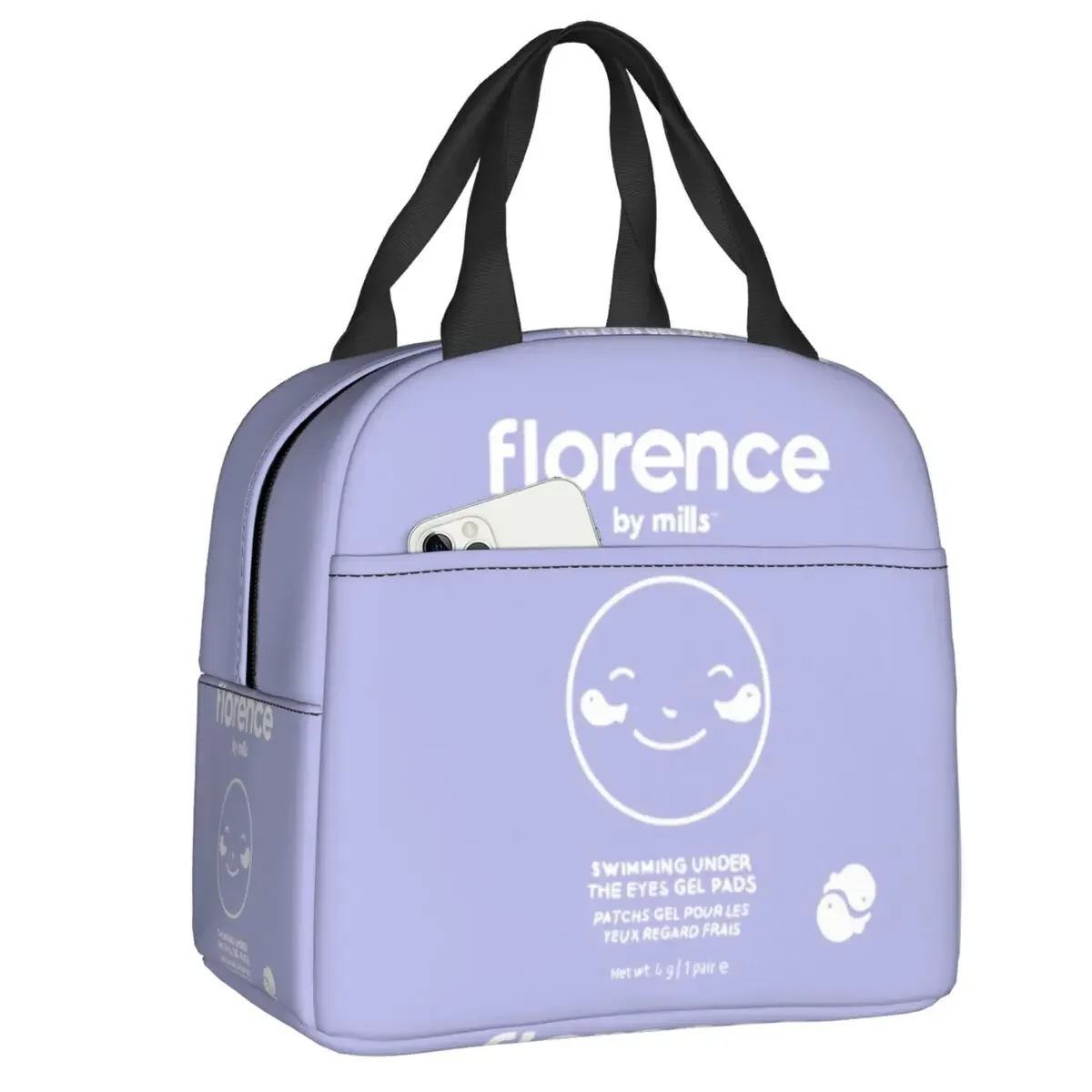 Custom Florence By Mills Lunch Bag Women Thermal Cooler Insulated Lunch Box for Kids School Work Picnic Food Tote Bags