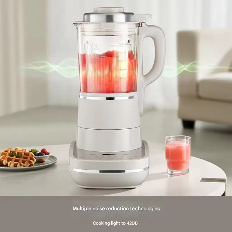 Filter-free Soy Milk Maker High-speed Juicer Bass Multi-function Food Processor 1200W 1.75L Glass Cup Heat