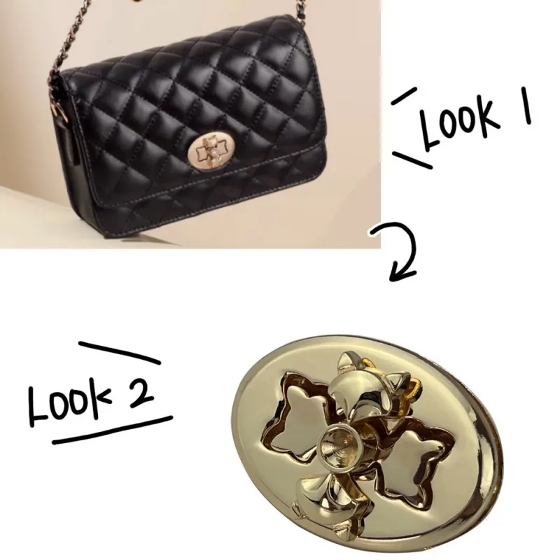 Luggage and Handbag Hardware Accessories Light Gold Die-casting Twist Lock Animal Egg-shaped Bags Locks Accessories