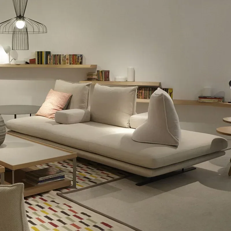 

Technology fabric sofa, Italian small apartment living room, latex, modern simplicity, freehand space creativity, no back