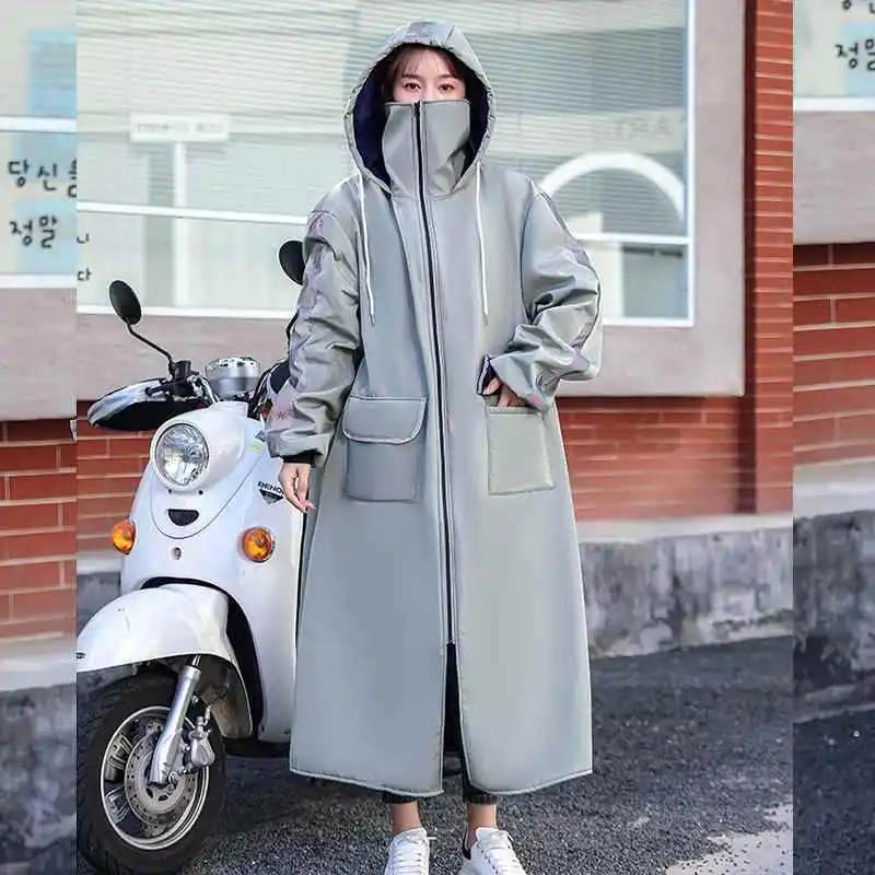 

2025 Electric Vehicle Windshield Winter Fleece Thickened Whole Body Warm Waterproof and Cold-proof Clothes