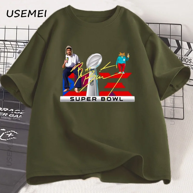 هنا من أجل The Benito Bowl تي شيرت للرجال والنساء ملابس قطنية على شكل أرنب سيئ بأكمام قصيرة مطبوعة تي شيرت جرافيك تي شيرت ملابس الشارع