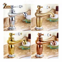 ZGRK Vintage Bathroom Faucet Brass Teapot Type Wash Basin Faucet Antique Copper Sink Basin Faucet Mixer Tap Hot and Cold