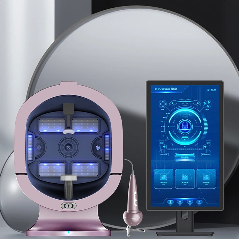 أحدث المهنية محلل بشرة الوجه مع يده تحليل فروة الرأس منظار الجلد الوجه ثلاثية الأبعاد الماسح الضوئي تحليل الجلد الاستخدام المنزلي #2