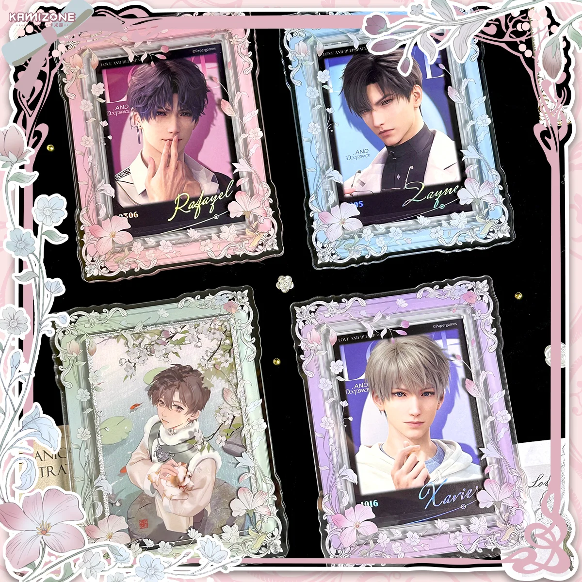 Flower Branch Tengman 6-inch Large Frame, Gumei Acrylic Rocking Music Grain Card Frame Polaroid Storage