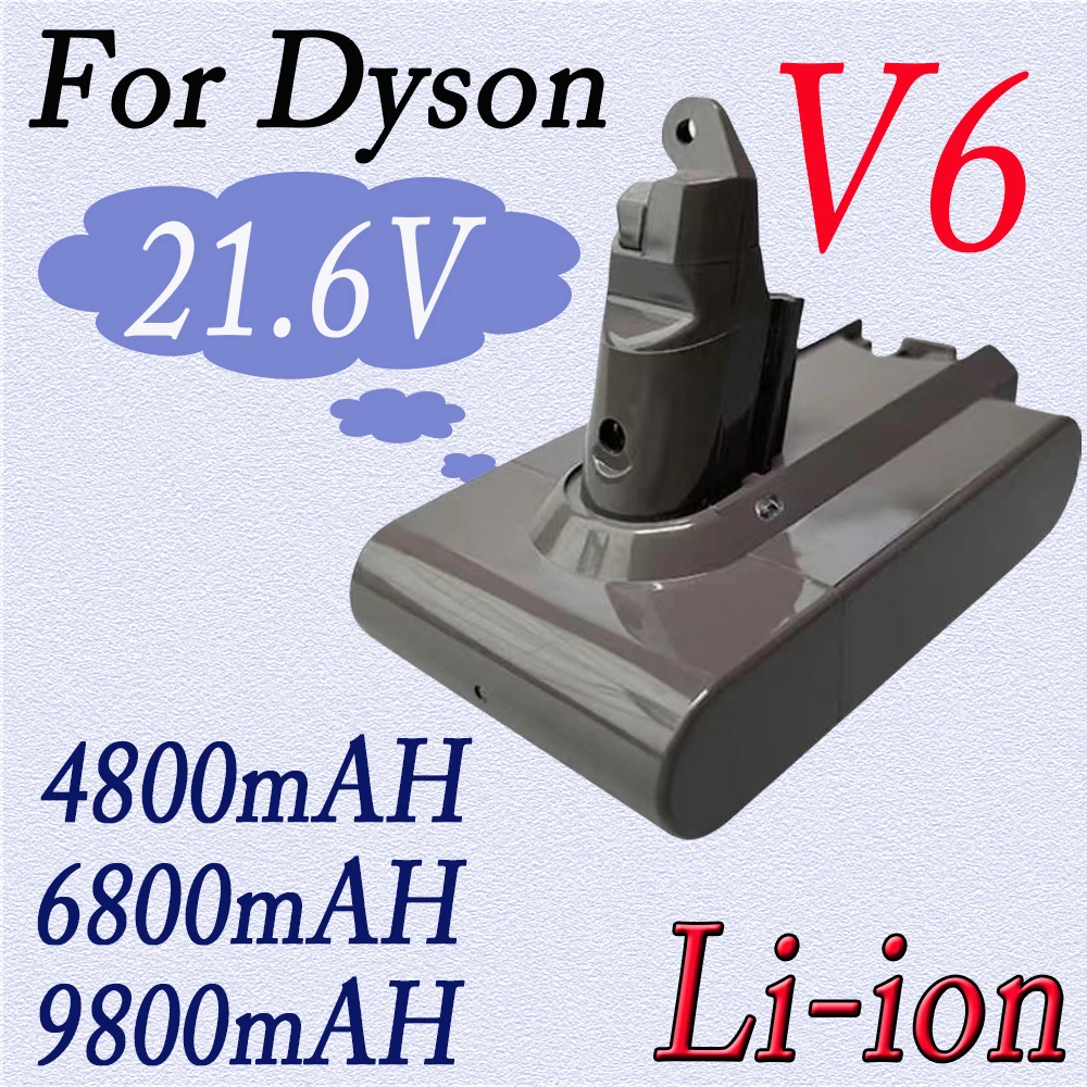

21.6V 4800Ah For Dyson Battery Replacement DC62 DC59 DC58 SV03 SV04 SV09 V6 Animal Motorhead V6 Slim V6 Absolute Vacuum Batter