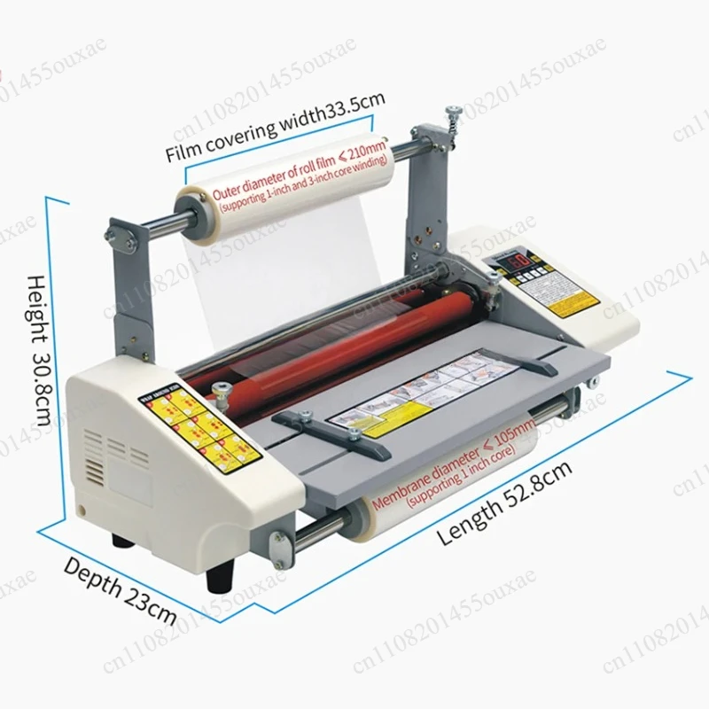 9350T A3+ Cold Hot Roll Laminator English Version Film Photo Thermal Laminating Machine 0.3-3m/min Speed