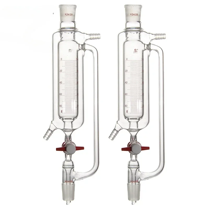 חם מכירה בשכבה כפולה בלחץ קבוע משפך ftfe עם שסתום בקנה מידה להגדיר שחרור משפך נוזלי 50-500 מ