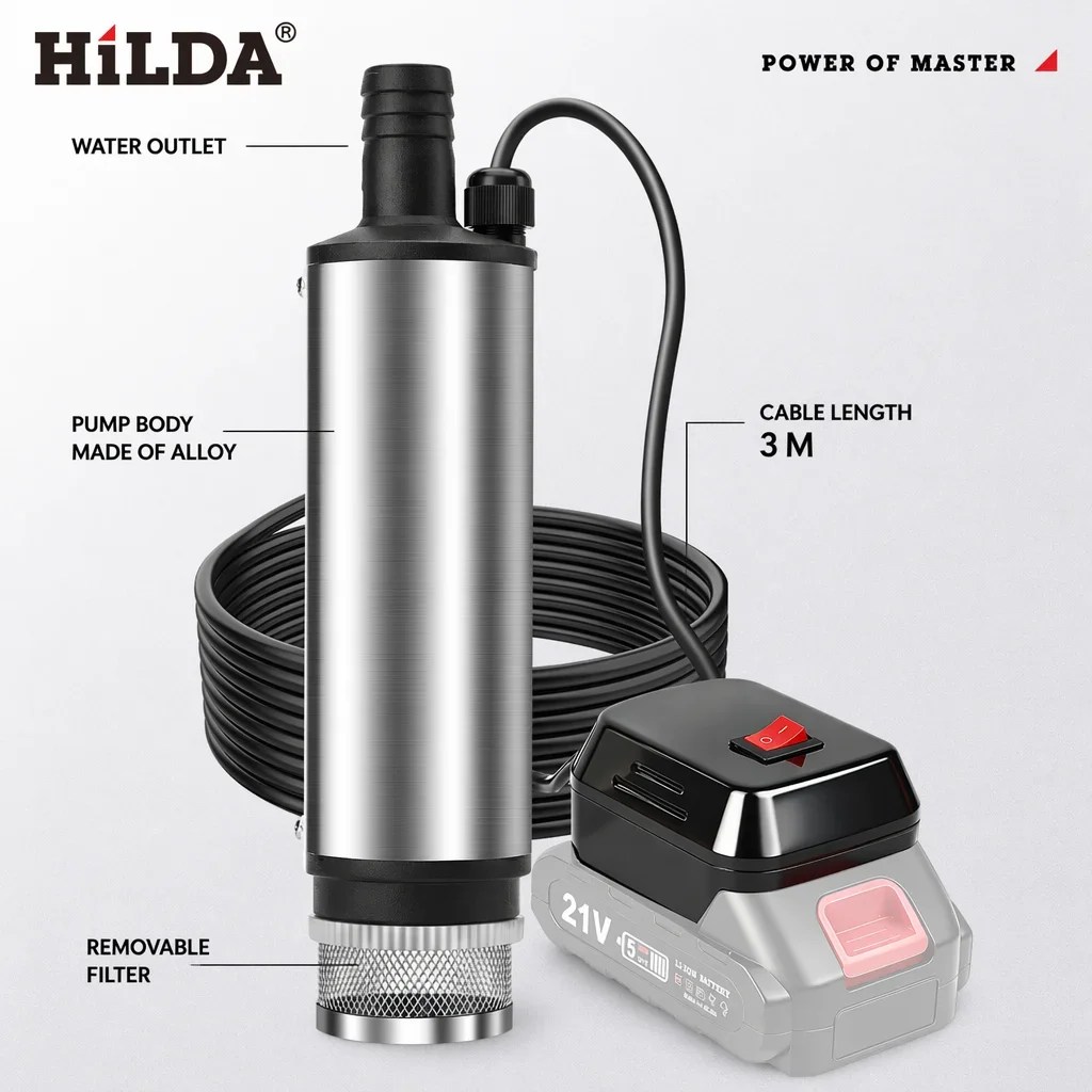 Electric Pump Water Pump Submersible High Power Delivery Water Oil Portable Water Irrigation Refueling Vehicles Equipment