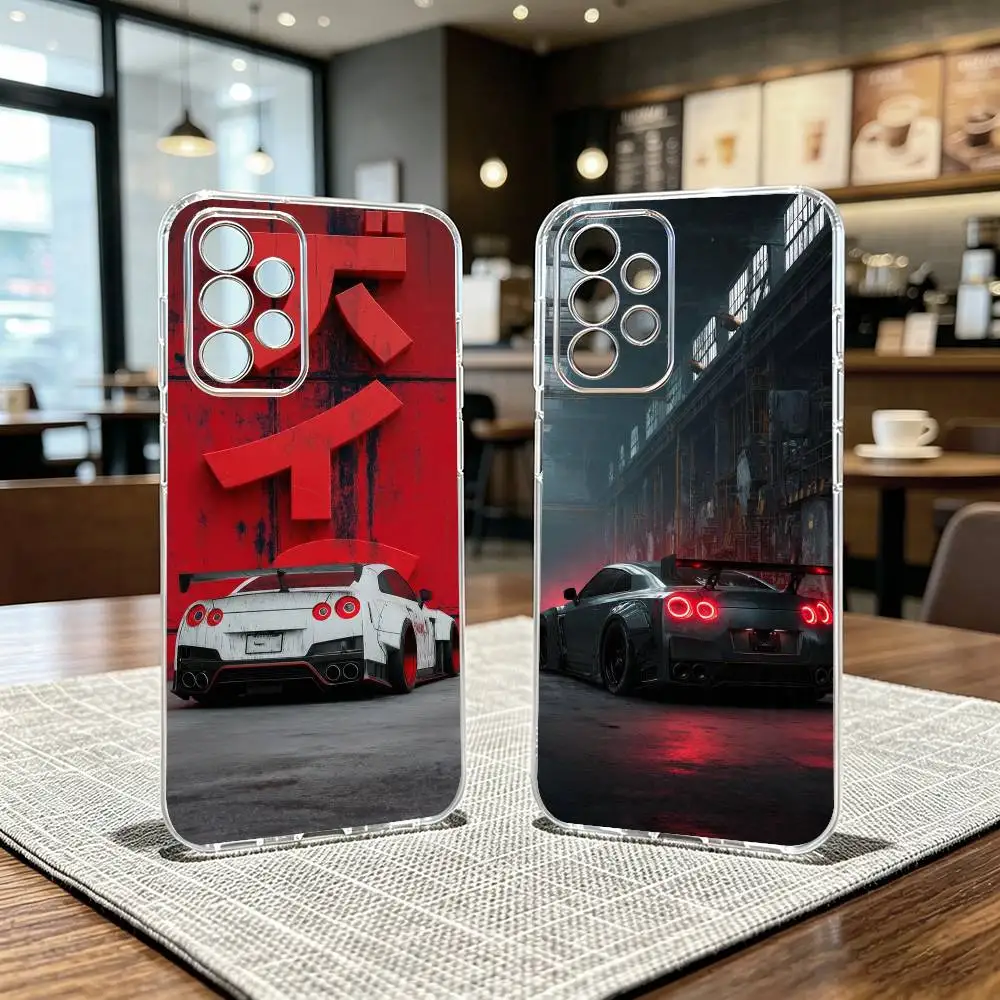 

GTR-R Sport Car R35 Phone Case Transparent Silicone Soft For Samsung S25,S24,S21,S22,S23,S30,Ultra,S20,Plus,Fe